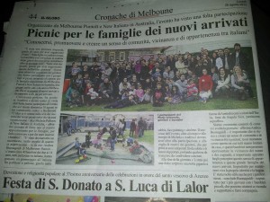 articolo de il Globo del 26 agosto sul Picnic invernale