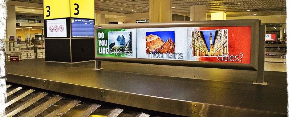 Melbourne. Campagna promozionale del turismo in Aeroporto